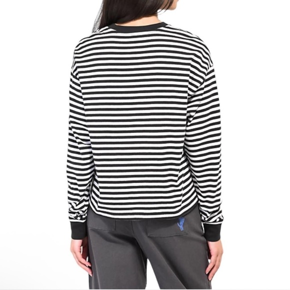 Vans x Breana Geering Skate Striped Long Sleeve Shirt-Black & White-Women Medium - Picture 7 of 8